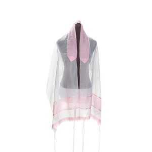 Personalisierte Fledermaus Mitzwah Tallit Tzitzit, Rosa Spitze Mädchen Tallis, Damen Talit Fledermaus Mitzwah Set mit Tasche und Kippah, Benutzerdefinierte Namensstickerei