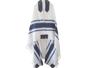 Tallit Gadol, Blue Star of David Wool Tallit, Custom Tallit from Israel, Talli, Tallit for Man, Bar Mitzvah Talit, Personalize Tallit Option