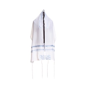 Four Mothers in Blue Tallit for Women, שרה לאה רחל רבקה Bat Mitzvah Tallit,Girl Tallit, Womens Tallit, Jewish Prayer Shawl, Vegan Tallit