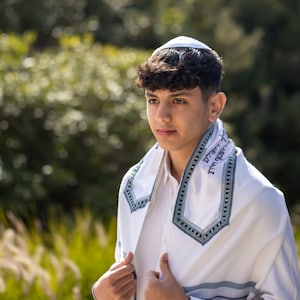 galilee silks tallit for men, wool talit, wedding tallit, tzitzit for men, bar mitzvah boy, jewish prayer shawl