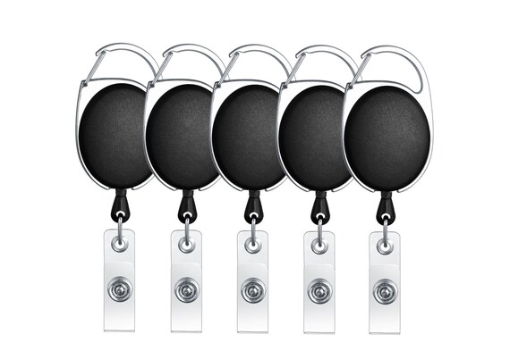 ljdeals Retractable Badge Holders Reel SWIVEL-BACK Alligator Clip Pack of 10