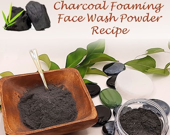 DIY Charcoal Foam Powder Cleanser, Charcoal Facial Foam Powder Cleanser Recipe, DIY Charcoal Facial Cleanser, DIY Facial Powder Cleanser