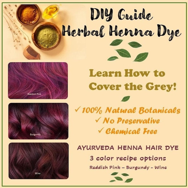 DIY Herbal Henna-Henna Dye DIY-Henna Hair Dye Recipe-Henna Color DIY-diy henna-Herbal henna recipe-Henna Hair diy-burgundy dye recipe-henna