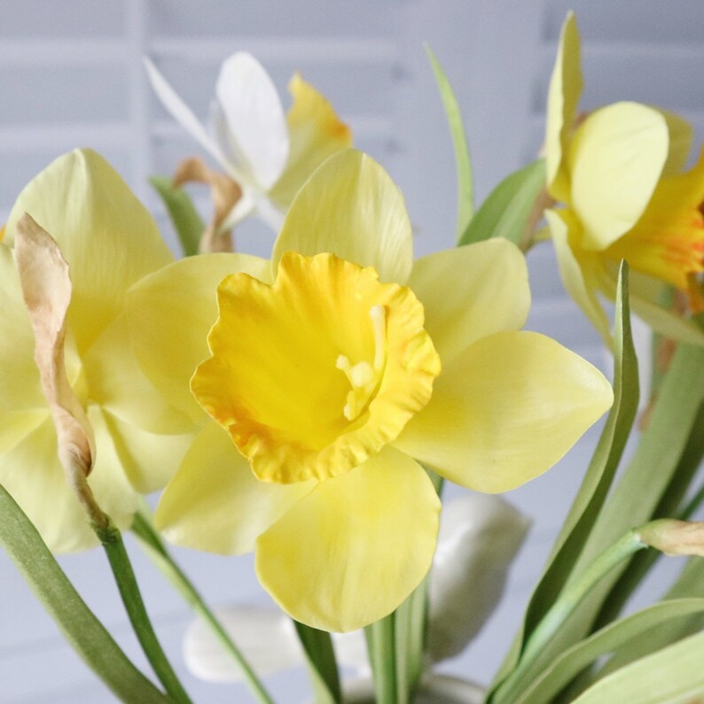 Artificial daffodils as real touch flowers cottagecore decor Etsy