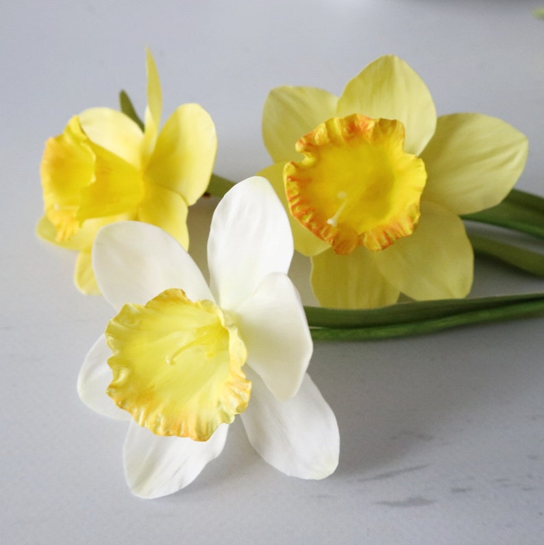 Artificial daffodils as real touch flowers cottagecore decor Etsy