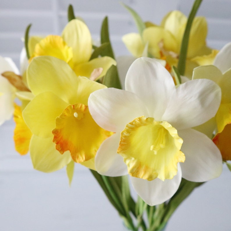 Artificial daffodils as real touch flowers cottagecore decor Etsy