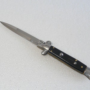 Vintage folding knife stiletto 440 Stainless Italy image 1