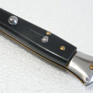 Vintage folding knife stiletto 440 Stainless Italy image 6