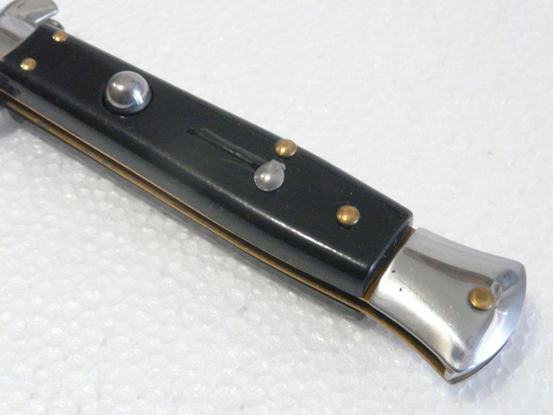 Vintage folding knife stiletto 440 Stainless Italy image 6