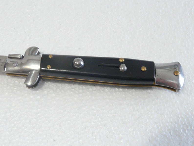 Vintage folding knife stiletto 440 Stainless Italy image 5
