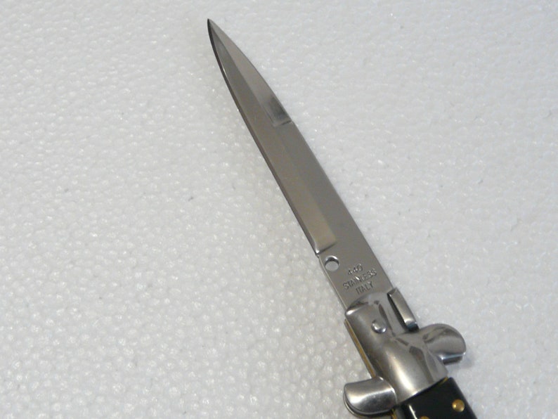 Vintage folding knife stiletto 440 Stainless Italy image 2