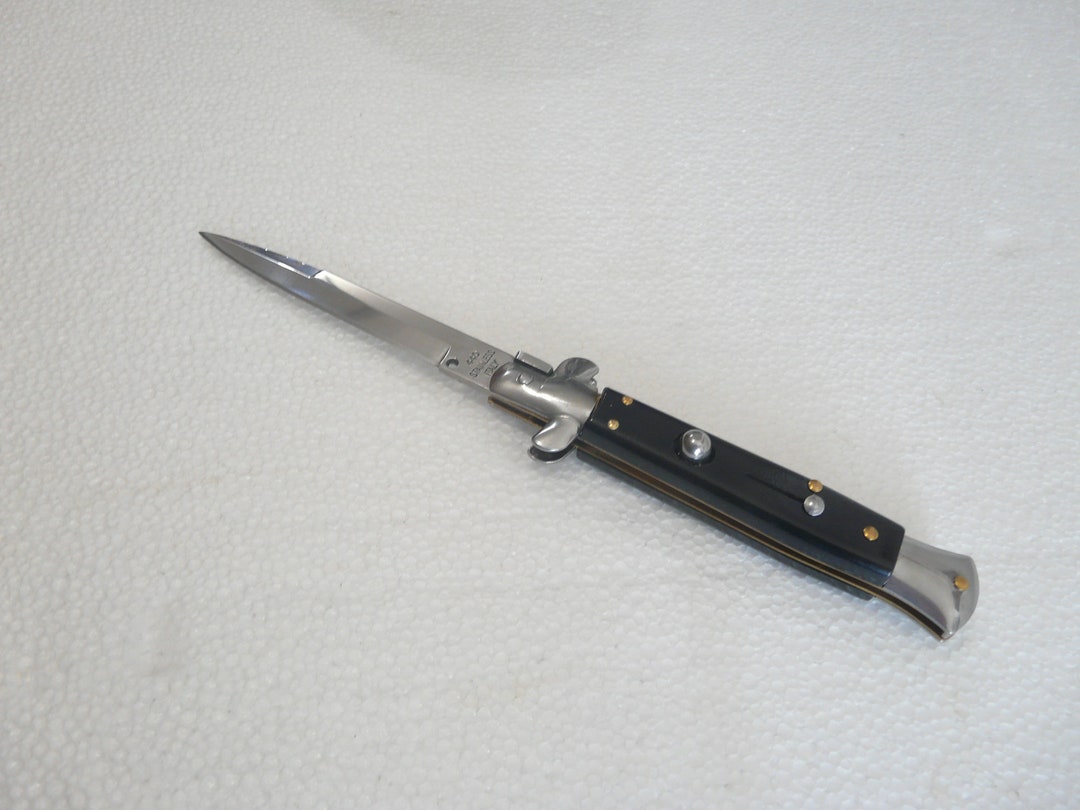Vintage Folding Knife Stiletto 440 Stainless Italy Etsy New Zealand