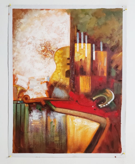 Music Abstract - 48x36 - 100% Hand Painted Oil Painting on Canvas