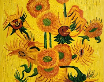 Sunflower #5G-TG1, 24x36, 100%hand Painted Oil Painting on Canvas