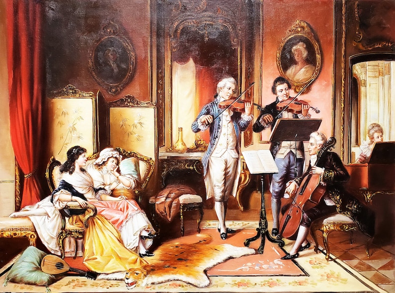 #2 36x48-100/% Hand Painted Oil Painting on Canvas Classic Music Concert