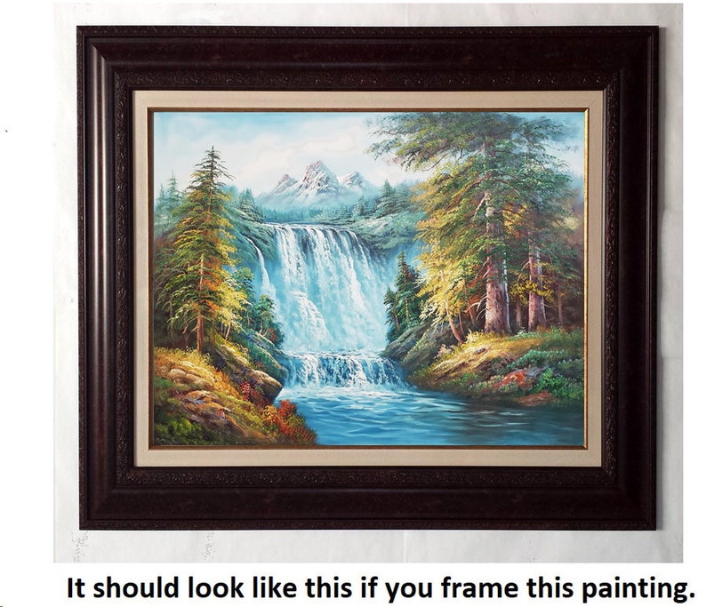 Waterfall Landscape WL1E30-1 36x48 100% Hand Painted Oil - Etsy