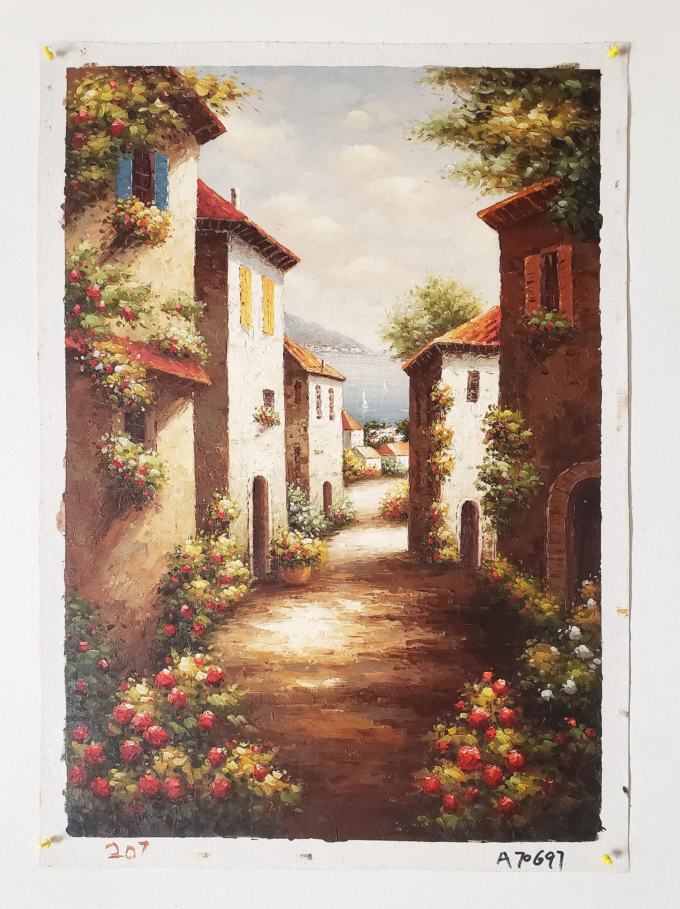 Tuscan Village, Item#tv3f-5, 36x24, 100% Hand Painted Oil Painting