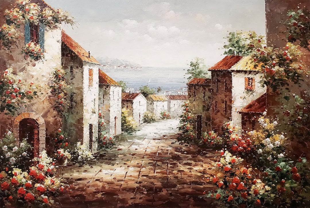 Daniel NG 油絵 (River Village Tuscany) Tuscan Villa - Limited Edition