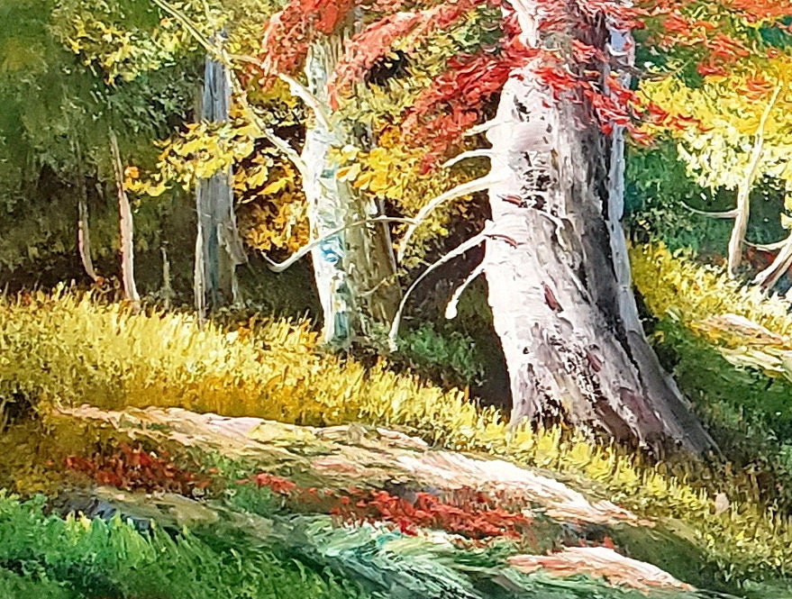 Waterfall Landscape #4, 24x48 100% Hand Painted Oil Painting on Canvas ...