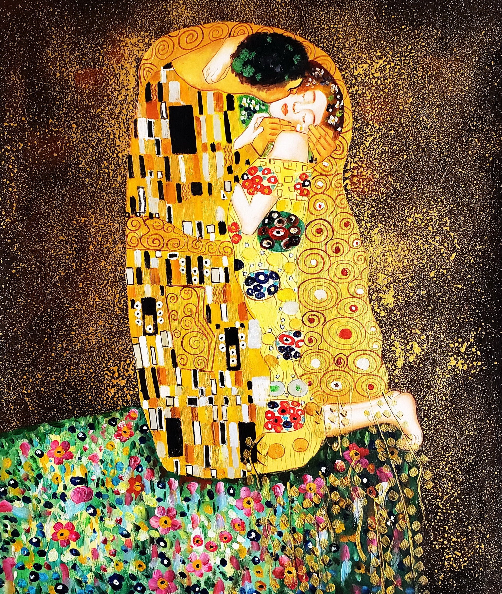 The Kiss by Klimt, 24x20, Oil Painting Reproduction on Canvas - Etsy
