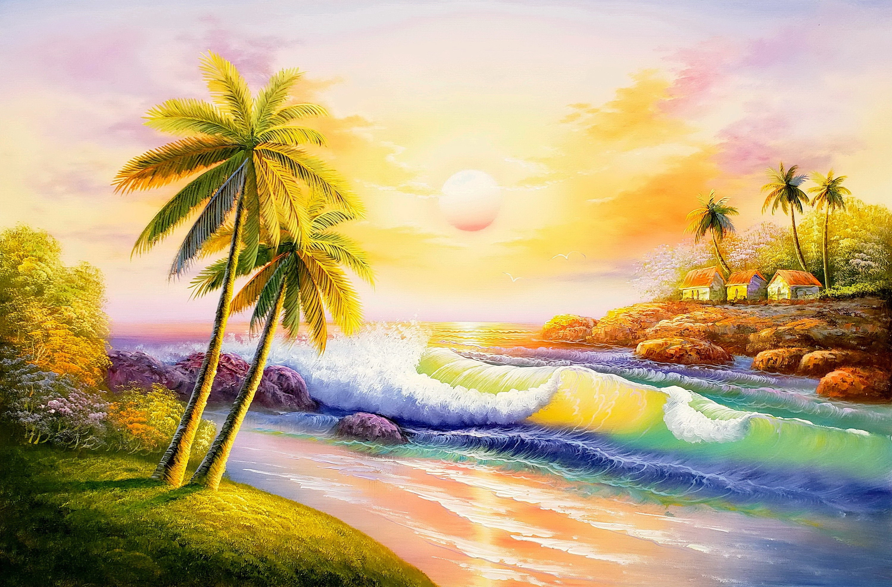 Society6 ケース Vintage Palm Tree with Hawaii Summer Sea Bea Retro Vintage Palm Tree with Hawaii Summer Sea Beach iPhone