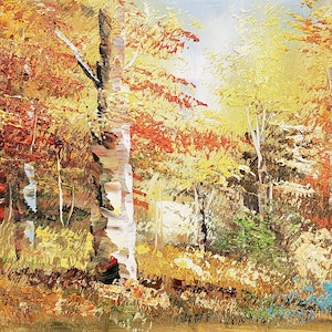 Forest Trees #1, 12x16, 100% Hand Painted Oil Painting on Canvas