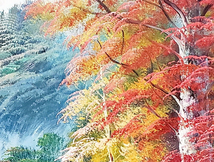 Waterfall Landscape #3, 24x48 100% Hand Painted Oil Painting on Canvas ...