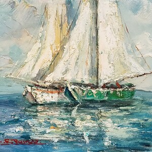Boats #3 - 8x10, 100% Hand Painted Oil Painting on Canvas
