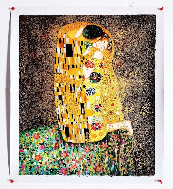 Reproduction du baiser de Klimt - Décoration Reproduction du baiser de Klimt - Décoration