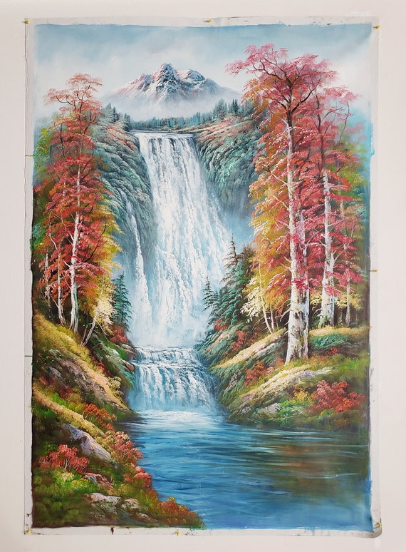 Mountain Waterfall by Gina De Gorna