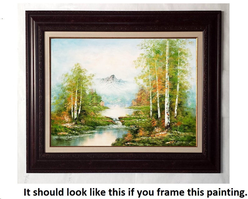 Mountain Landscape -#2, 36x48 - 100% Hand Painted Oil Painting on ...
