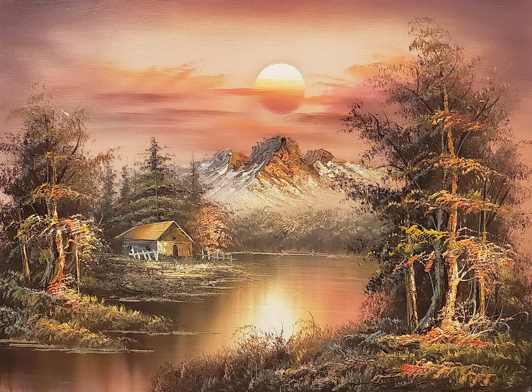 Sunset Mountain #MT2I-03, 12x16, 100% Hand Painted Oil