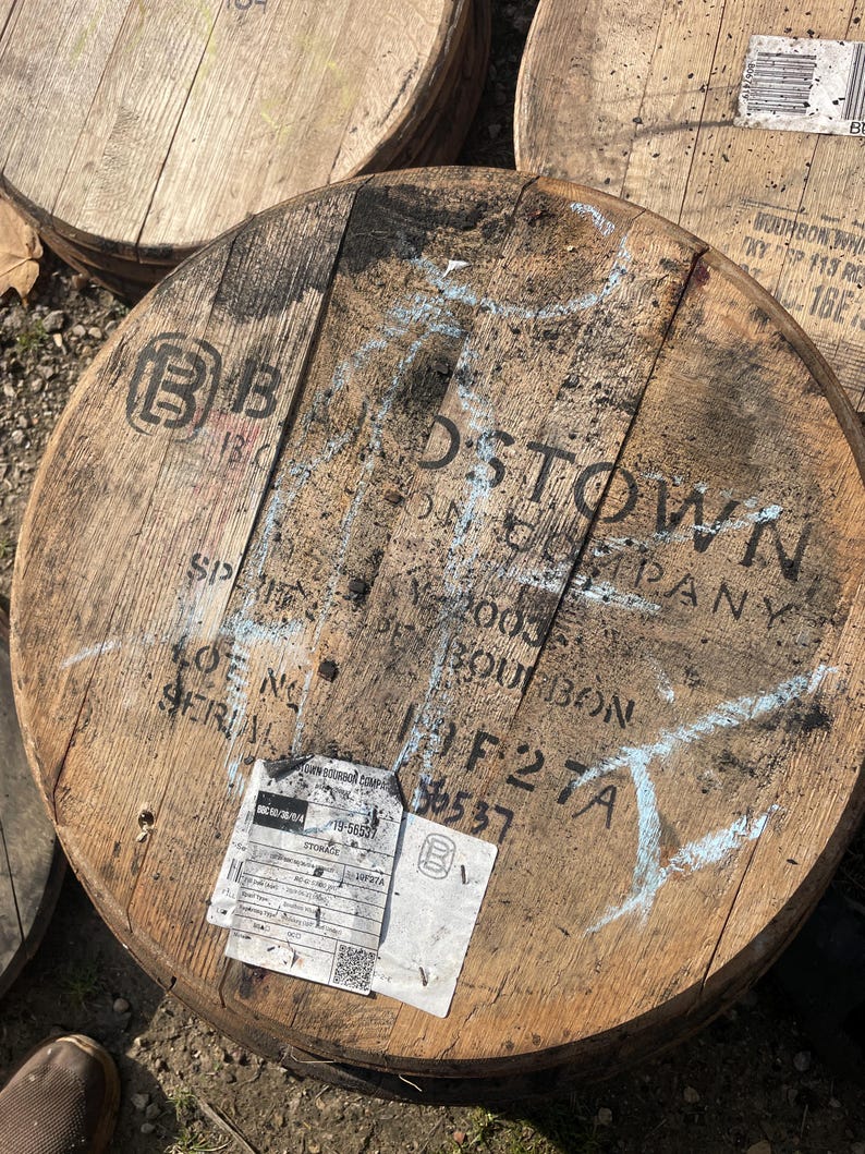 Bourbon Barrel Head, Whiskey Barrel Lid, 20" Round, Whiskey Barrel Parts For DIY Bardstown