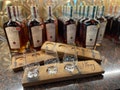 Glencairn Flight Board Made From Authentic Whiskey Barrel Stave | Bourbon Lover Gift
