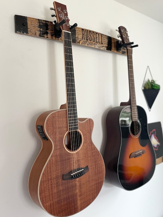 Whiskey Barrel Stave 2 Guitar Hanger