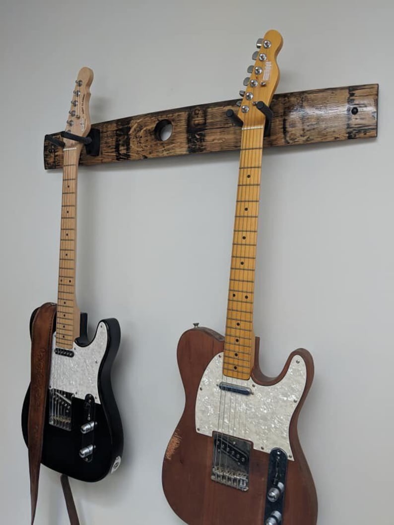 Whiskey Barrel Stave Guitar Wall Mount Hanger