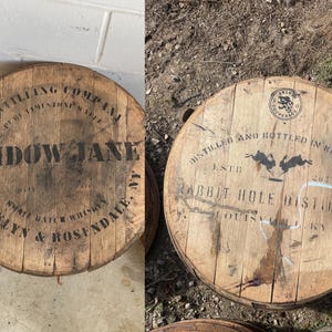 Bourbon Barrel Head, Whiskey Barrel Lid, 20" Round, Whiskey Barrel Parts For DIY Bild 8