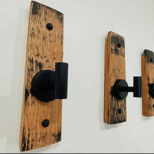 Bourbon Barrel Stave Towel Hanger | Bathroom Towel Hanger | Hand Towel Rack