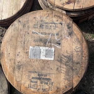 Bourbon Barrel Head, Whiskey Barrel Lid, 20" Round, Whiskey Barrel Parts For DIY Buffalo Trace