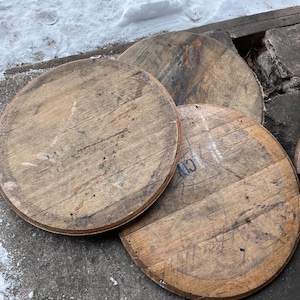 Bourbon Barrel Head, Whiskey Barrel Lid, 20" Round, Whiskey Barrel Parts For DIY