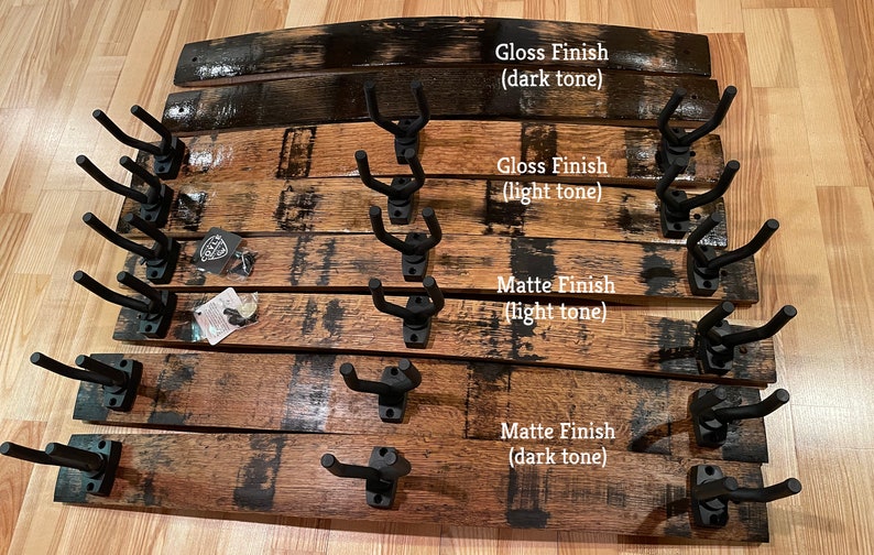 Four styles to choose from! The picture above shows two of each, but all barrel staves are unique in their own way.