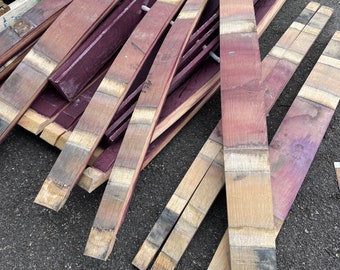 Reclaimed Wine Barrel Staves – Rustic Wood for Crafts & Decor
