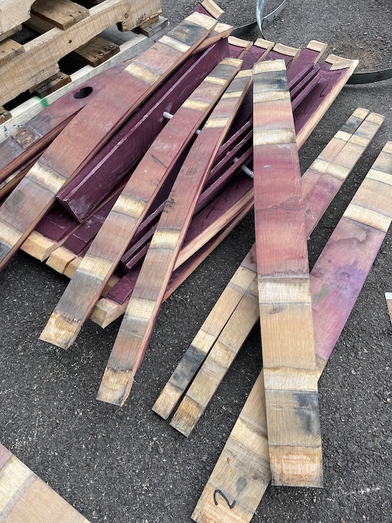 Reclaimed Wine Barrel Staves – Rustic Wood for Crafts & Decor