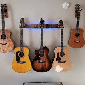 multiple guitar hanger, guitar rack, three guitar hanger mount