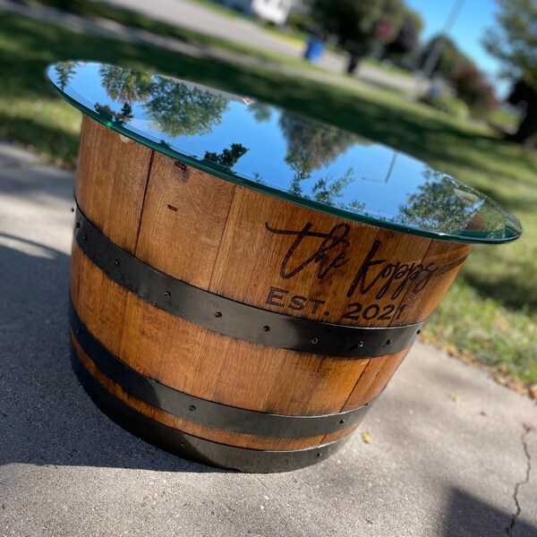 Barrel Coffee Table Etsy