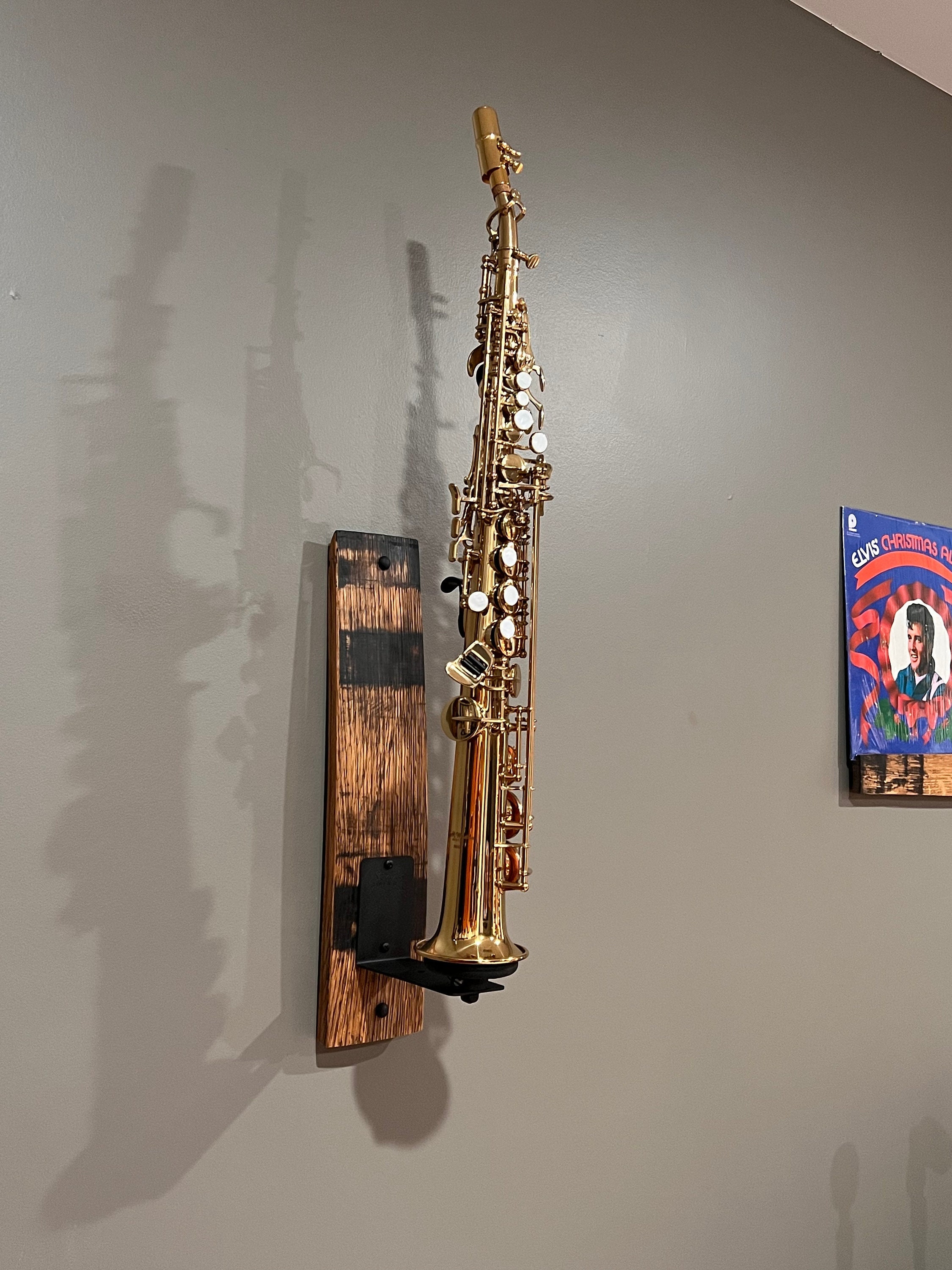 Support mural pour saxophone Whisky Barrel Stave Cintre pour