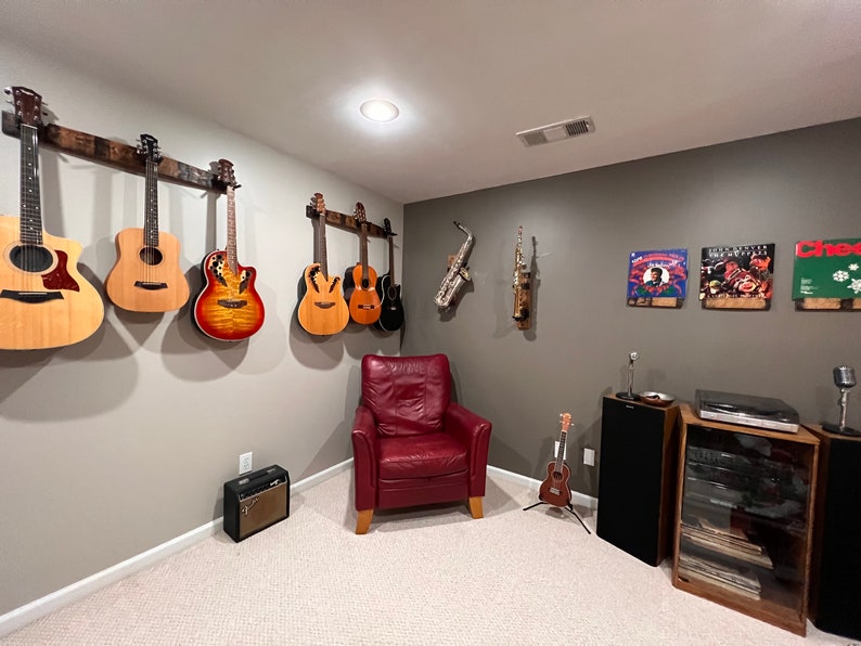 Whiskey Barrel Stave Saxophone Wall Mount Saxophone Hanger Etsy