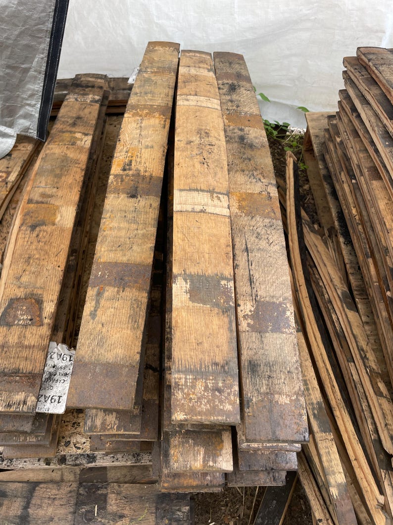 Charred Whiskey Barrel Staves | Bourbon Barrel Wood for Crafts & Decor image 3