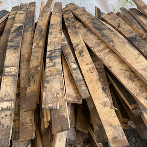 Sets of Whiskey Barrel Staves - Small Sizes 1&quot; - 2.5&quot;, Mid sizes, & Large Size | Bourbon Barrel Staves | Barrel Parts | Whiskey Staves