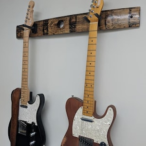 Whiskey Barrel Guitar Hanger| Guitar Wall Mount | Guitar Stand Ukulele Hanger and Gift for guitarist | Bass Hanger | Bass Stand | Two Guitar Hanger | Two Guitar Wall Mount | Double Guitar Holder | Instrument Hanger | Guitar holder | Guitar Hanger